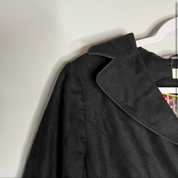 Boden Black Blazer Size 6 Career Wool Blend Two Button Classic - Picture 4 of 6